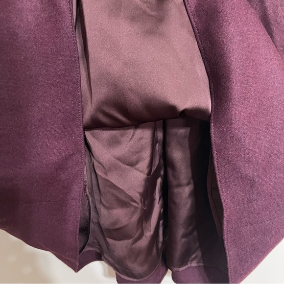 NWT Women’s Zara Collection Wool Blend Burgundy Sleeveless Midi Dress Size XL - Picture 6 of 12